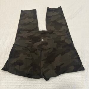 Lululemon align leggings green camo 8 women cropped